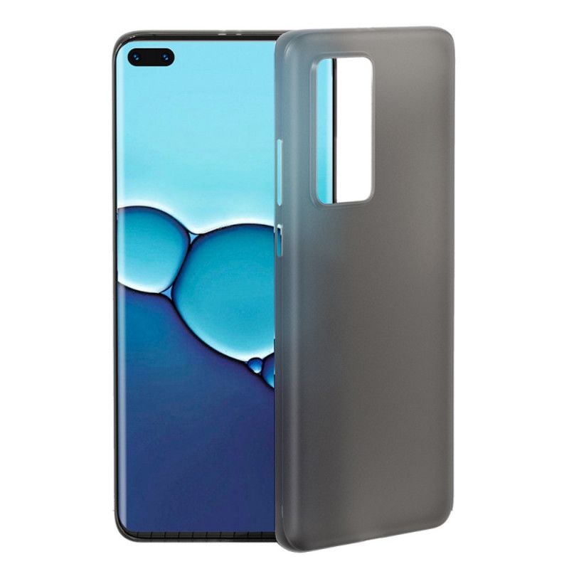 Cover Hoesje Huawei P40 Pro Wit Zwart Telefoonhoesje Dunne Matte Textuur Benks