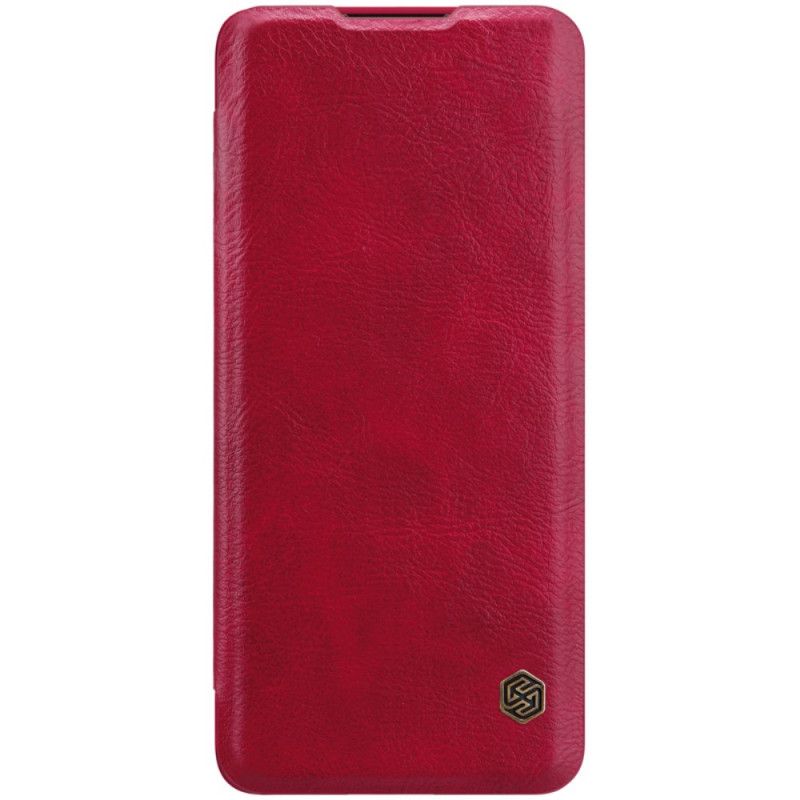 Folio-hoesje Huawei P40 Pro Bruin Rood Qin Serie Nillkin