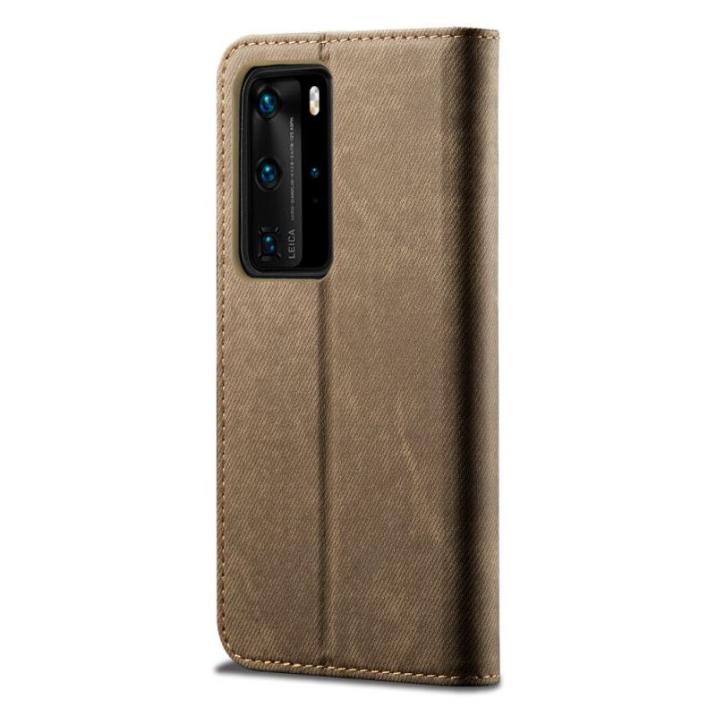 Folio-hoesje Huawei P40 Pro Jeans Met Imitatieleerstructuur