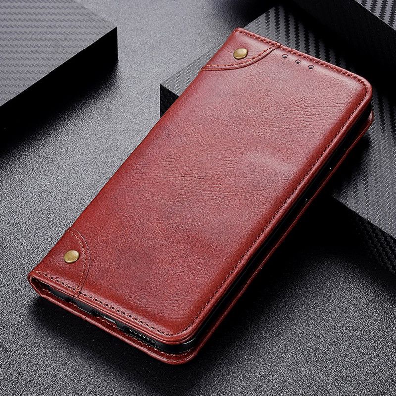 Folio-hoesje Huawei P40 Pro Rood Zwart Telefoonhoesje Vintage Oud