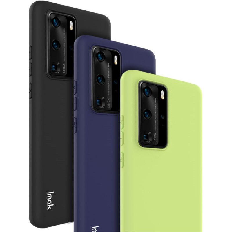 Hoesje Huawei P40 Pro Donkerblauw Zwart Uc-1 Serie Siliconen Mat Imak