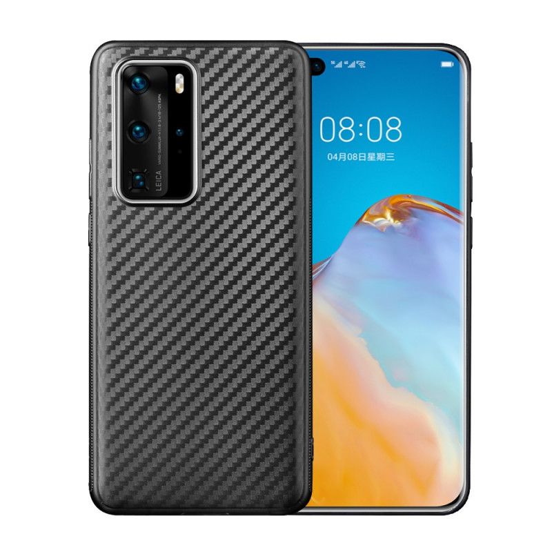 Hoesje Huawei P40 Pro Enkele Koolstofvezel