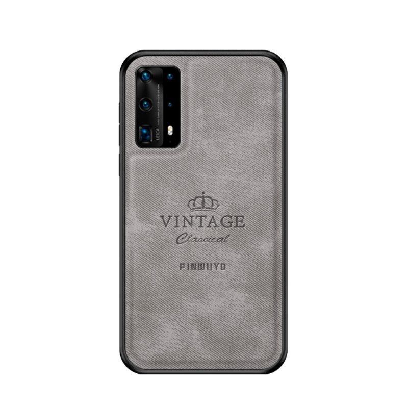 Hoesje Huawei P40 Pro Grijs Zwart Eervolle Vintage Pinwuyo