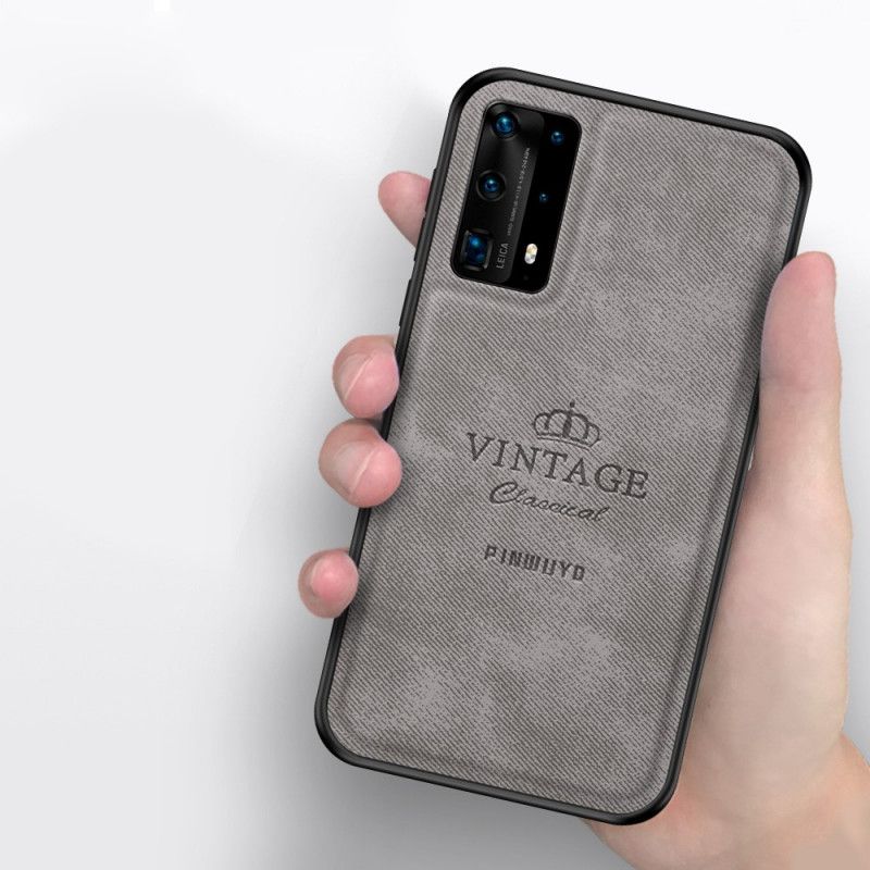 Hoesje Huawei P40 Pro Grijs Zwart Eervolle Vintage Pinwuyo