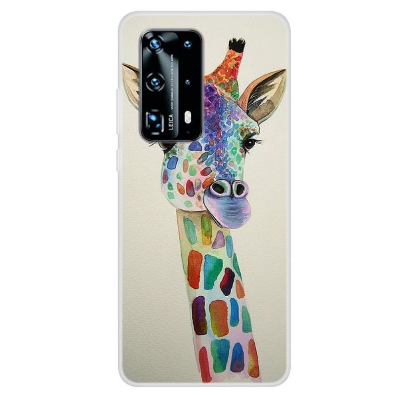 Hoesje Huawei P40 Pro Kleurrijke Giraf