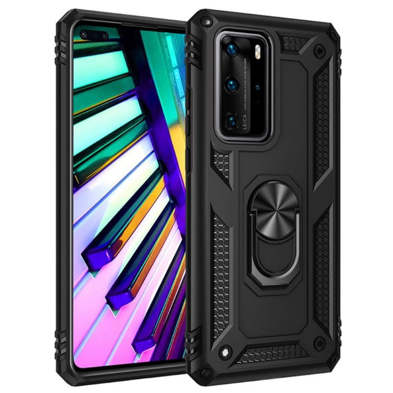 Hoesje Huawei P40 Pro Rood Zwart Premium Ring