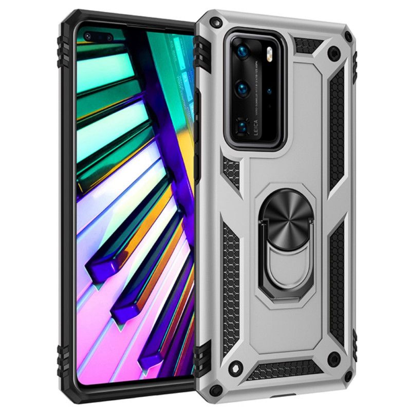 Hoesje Huawei P40 Pro Rood Zwart Premium Ring