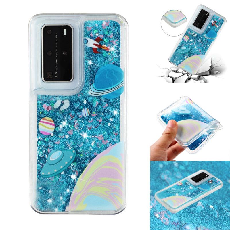 Hoesje Huawei P40 Pro Telefoonhoesje Glitterruimte