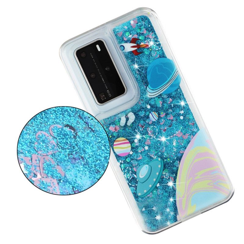 Hoesje Huawei P40 Pro Telefoonhoesje Glitterruimte