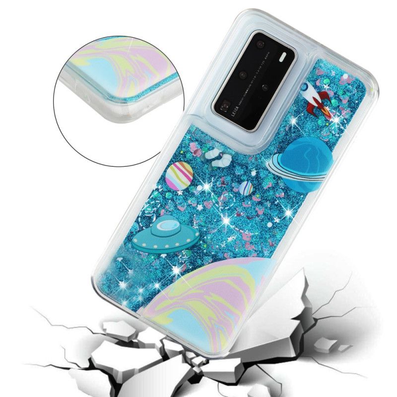 Hoesje Huawei P40 Pro Telefoonhoesje Glitterruimte