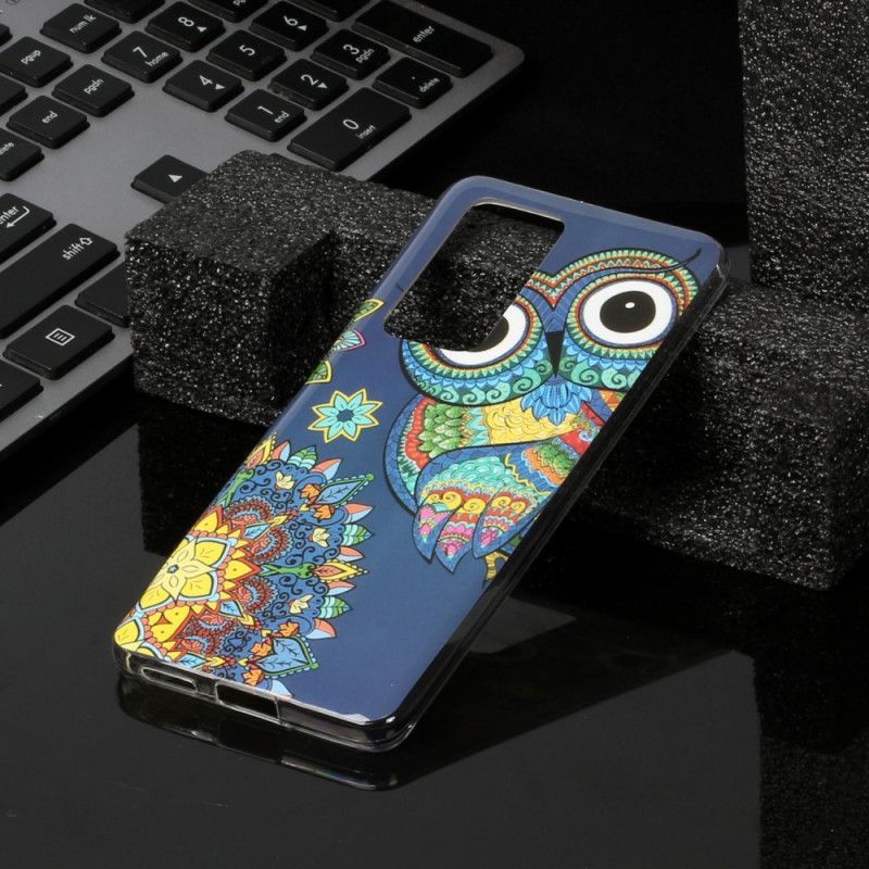 Hoesje voor Huawei P40 Pro Fluorescerende Mandala-Uil