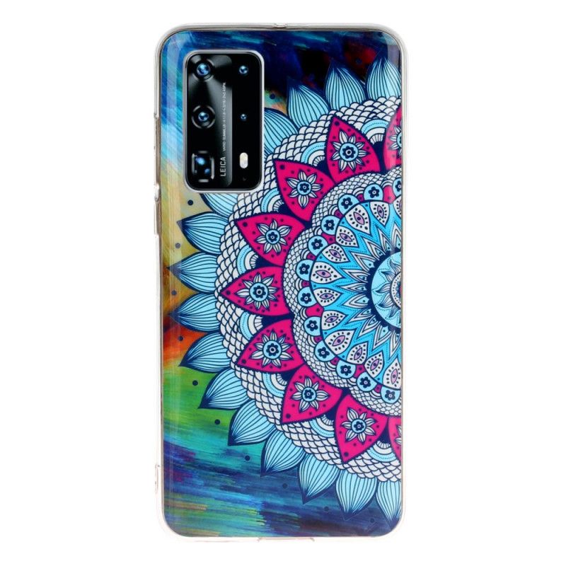 Hoesje voor Huawei P40 Pro Fluorescerende Mandala-Uil