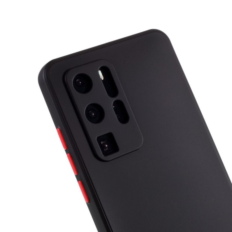 Hoesje voor Huawei P40 Pro Rood Zwart Contrasterende Kleuren