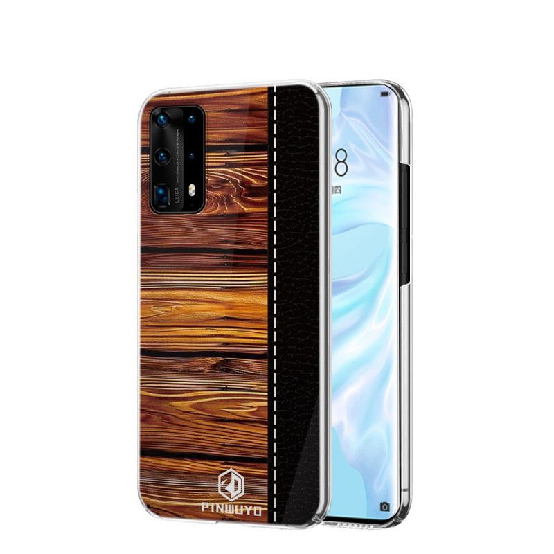 Hoesje voor Huawei P40 Pro Rood Zwart Pin Dun Serie Pinwuyo