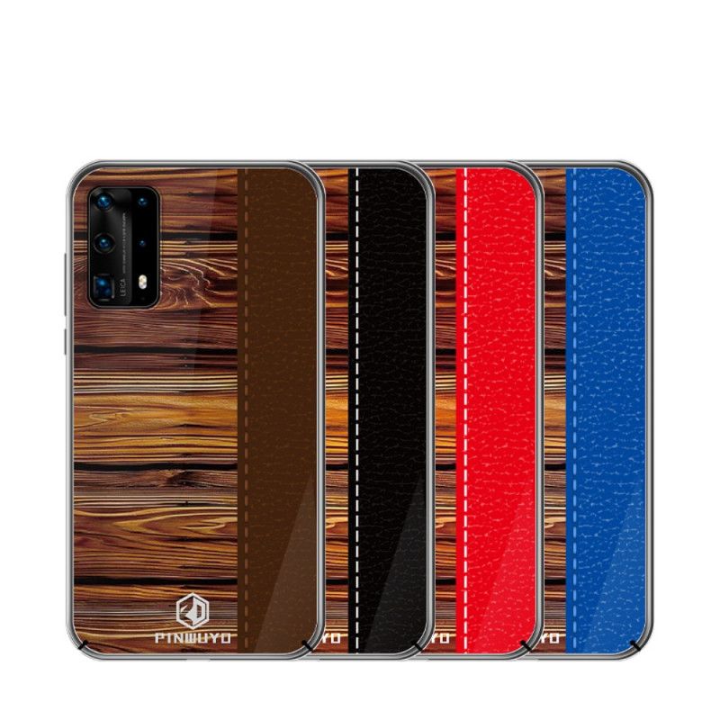 Hoesje voor Huawei P40 Pro Rood Zwart Pin Dun Serie Pinwuyo