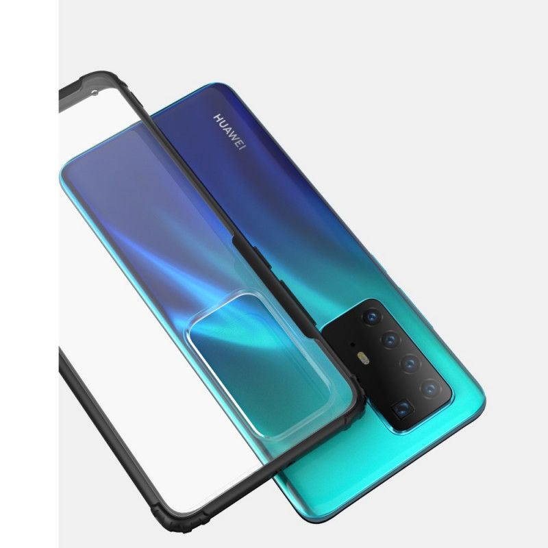 Hoesje voor Huawei P40 Pro Wit Zwart Frosted Hybride