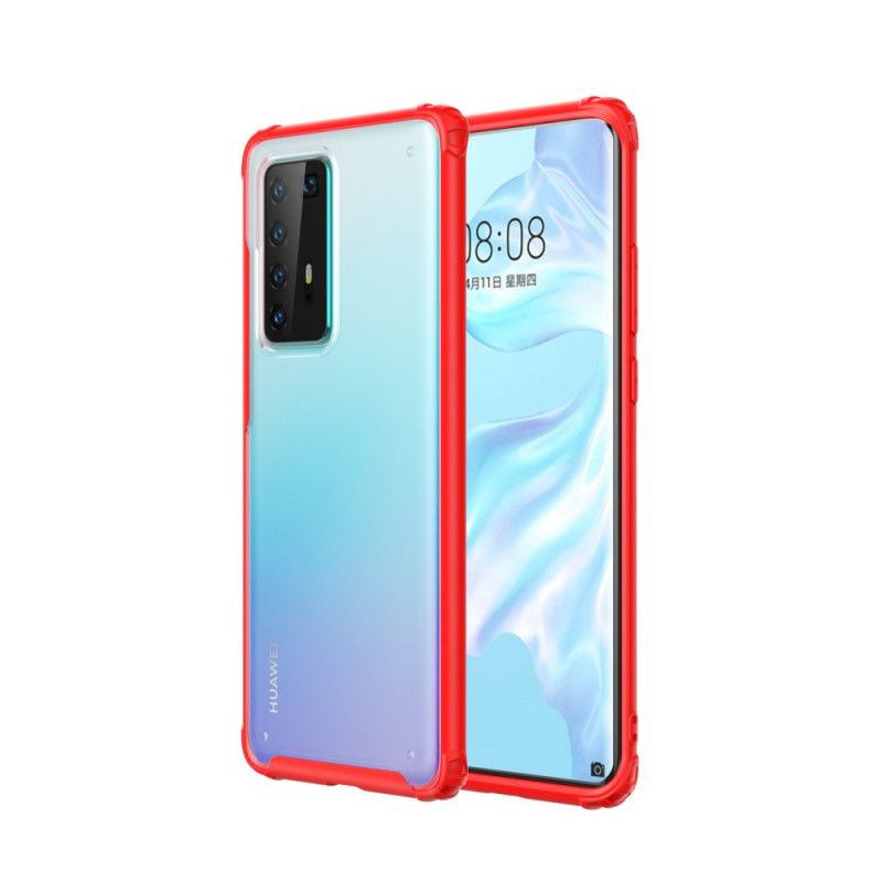 Hoesje voor Huawei P40 Pro Wit Zwart Frosted Hybride