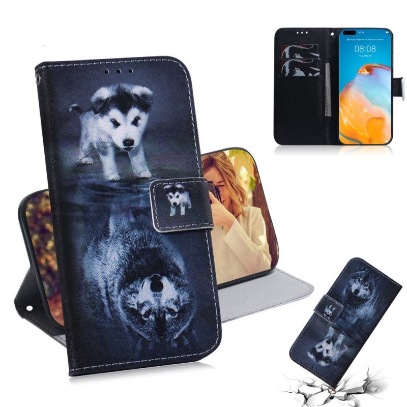 Leren Hoesje Huawei P40 Pro Telefoonhoesje Ernesto De Wolf