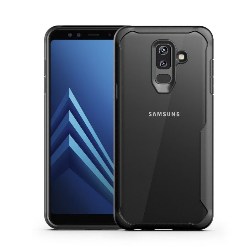 Hoesje Samsung Galaxy A6 Plus Rood Hybride Afgeschuinde Randen