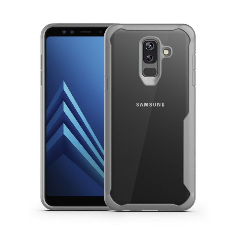 Hoesje Samsung Galaxy A6 Plus Rood Hybride Afgeschuinde Randen