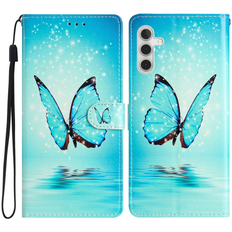 Bescherming Hoesje Samsung Galaxy A16 5g Blauwe Vlinder