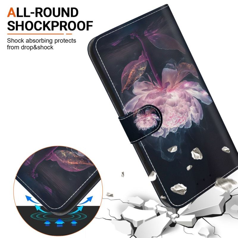 Bescherming Hoesje Samsung Galaxy A16 5g Violette Pioenroos