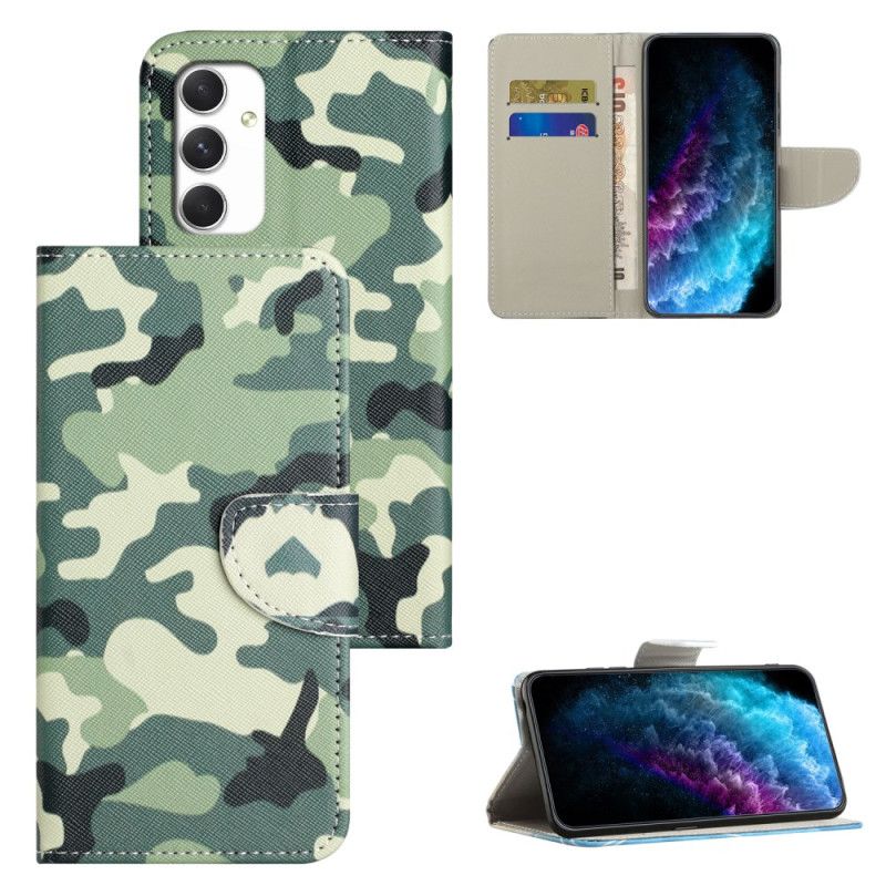 Flip Case Leren Samsung Galaxy A16 5g Camouflage