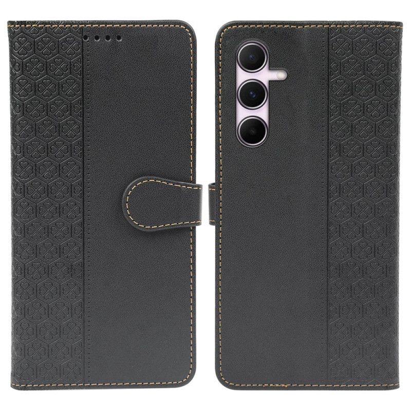 Flip Case Leren Samsung Galaxy A16 5g Klaverspatroon