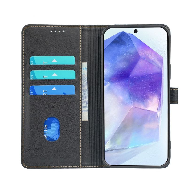 Flip Case Leren Samsung Galaxy A16 5g Klaverspatroon