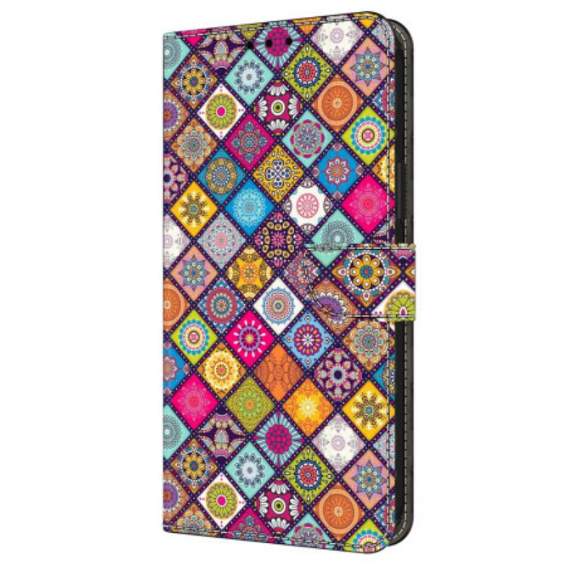 Flip Case Leren Samsung Galaxy A16 5g Kleurrijk Bedrukt Patroon