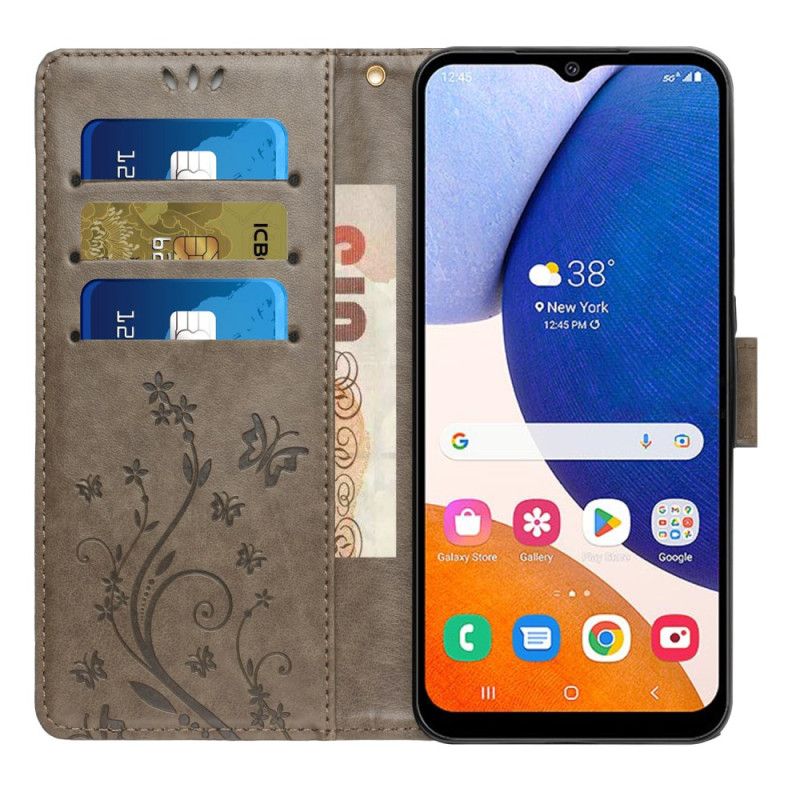 Folio-hoesje Samsung Galaxy A16 5g Bloemen En Vlinders