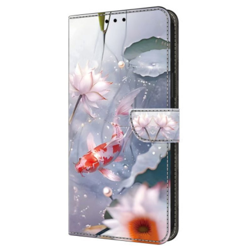 Folio-hoesje Samsung Galaxy A16 5g Telefoonhoesje Bloemen En Vissen