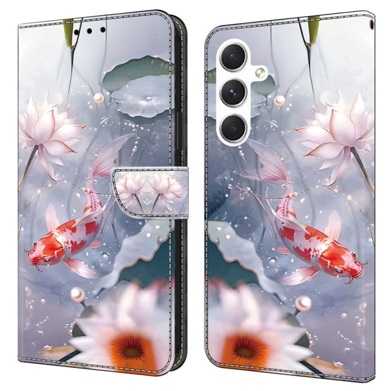 Folio-hoesje Samsung Galaxy A16 5g Telefoonhoesje Bloemen En Vissen