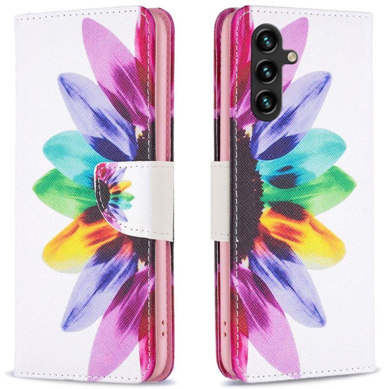 Folio-hoesje Samsung Galaxy A16 5g Telefoonhoesje Waterverfbloem