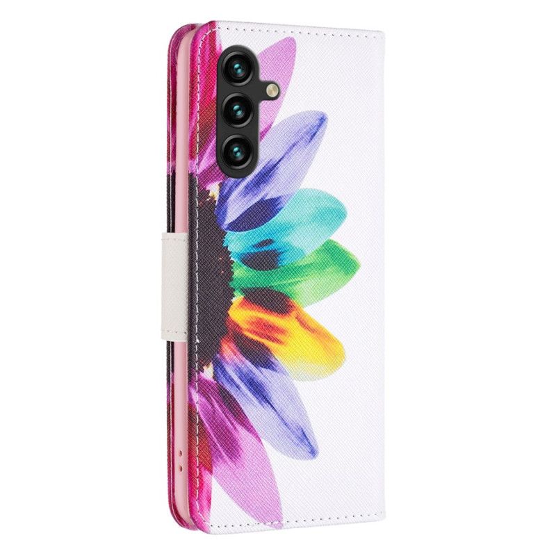 Folio-hoesje Samsung Galaxy A16 5g Telefoonhoesje Waterverfbloem