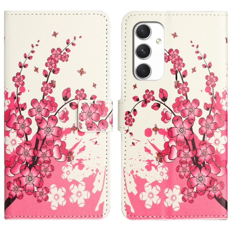 Folio-hoesje Samsung Galaxy A16 5g Tropische Bloemen