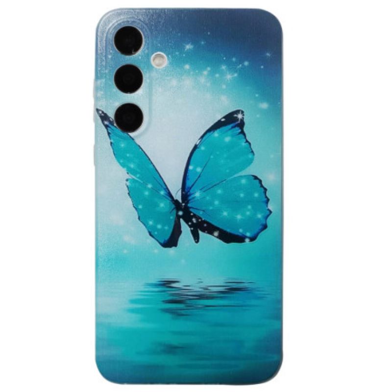 Hoesje Voor Samsung Galaxy A16 5g Blauwe Vlinder