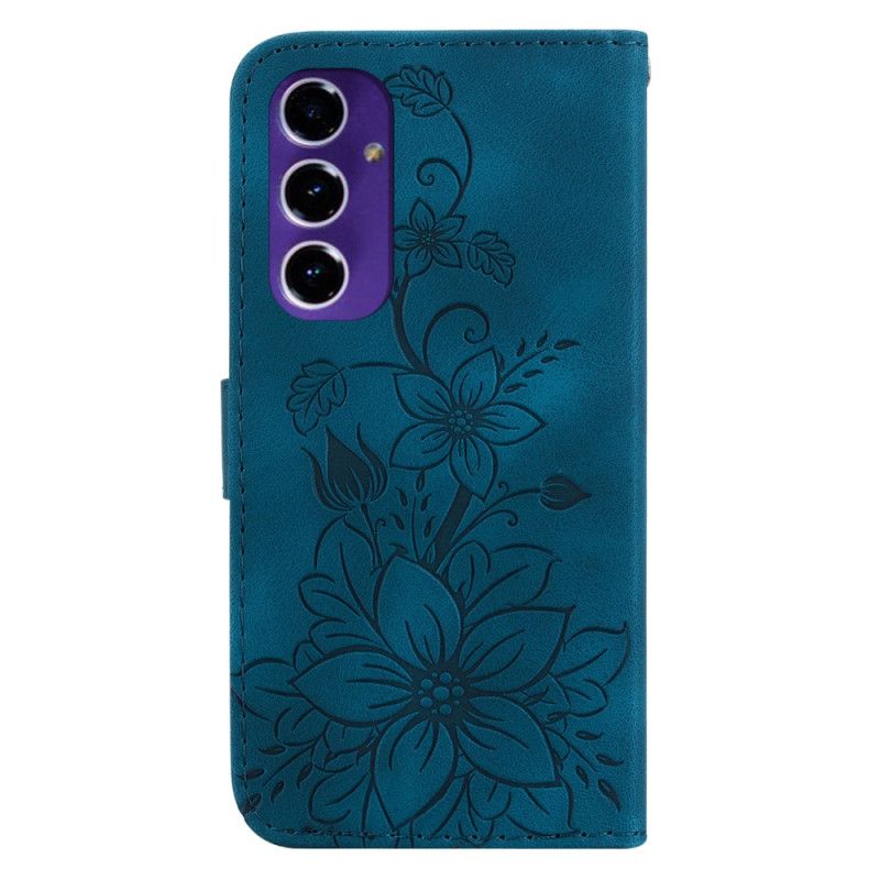 Leren Hoesje Samsung Galaxy A16 5g Leliebloemen Bescherming Hoesje