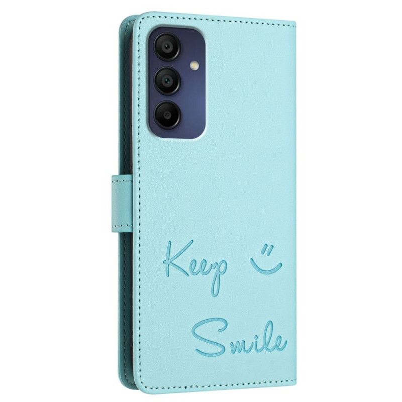 Leren Hoesje Voor Samsung Galaxy A16 5g Blijf Lachen