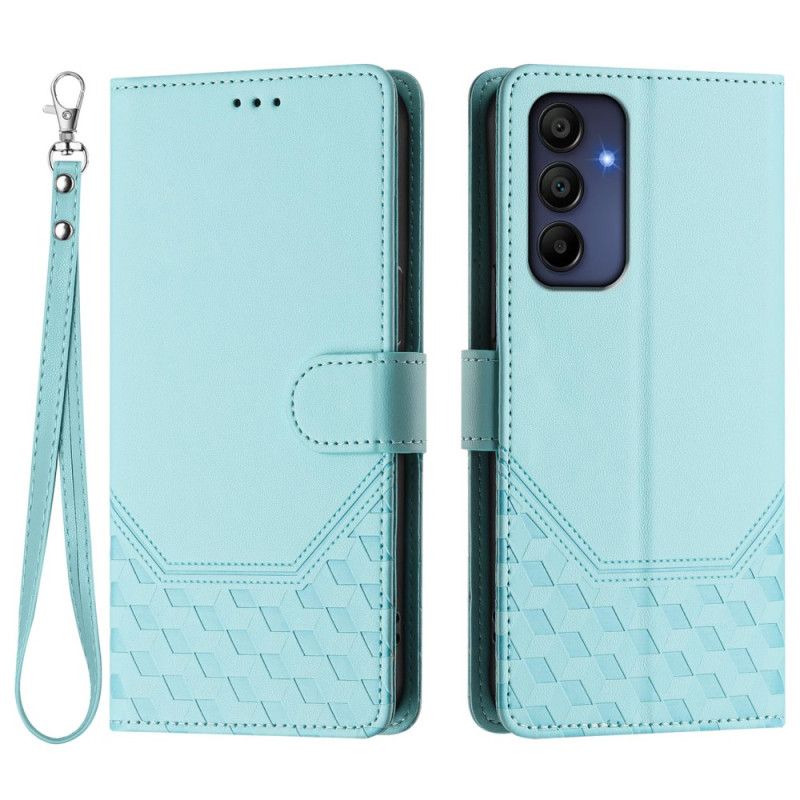 Leren Hoesje Voor Samsung Galaxy A16 5g Honingraatpatroon