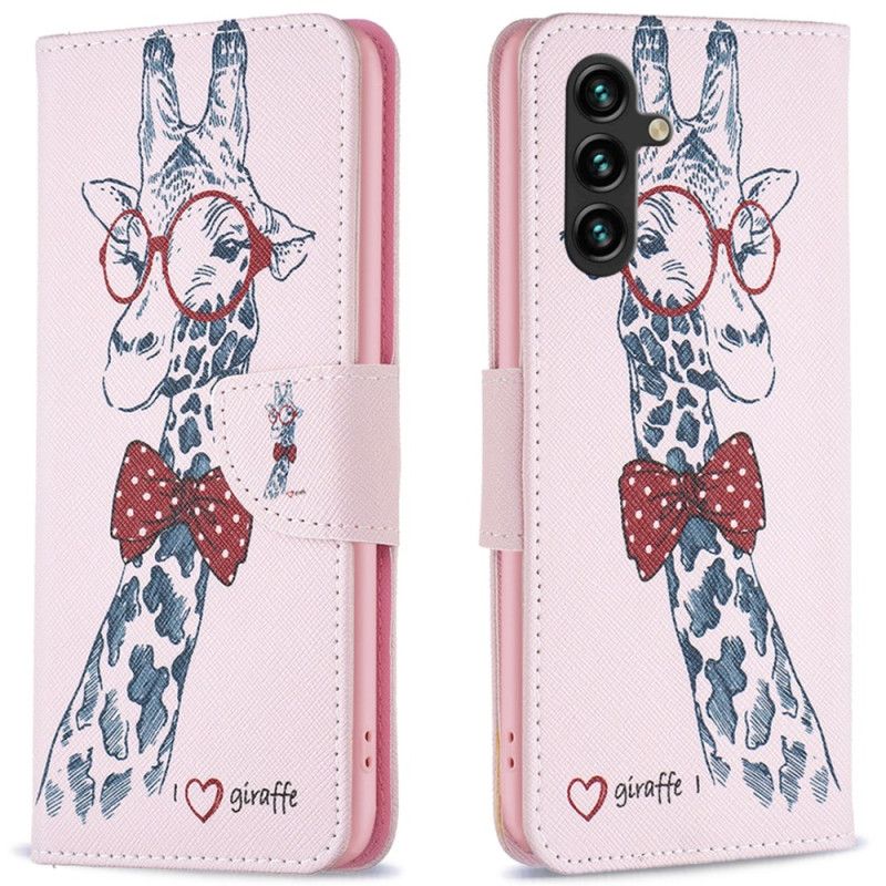 Leren Hoesje Voor Samsung Galaxy A16 5g Intellectuele Giraffe