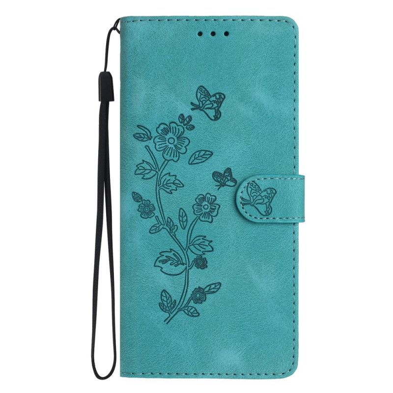 Leren Hoesje Voor Samsung Galaxy A16 5g Stijlvol Bloemen