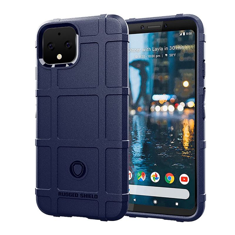 Hoesje voor Google Pixel 4 Grijs Zwart Robuust Schild