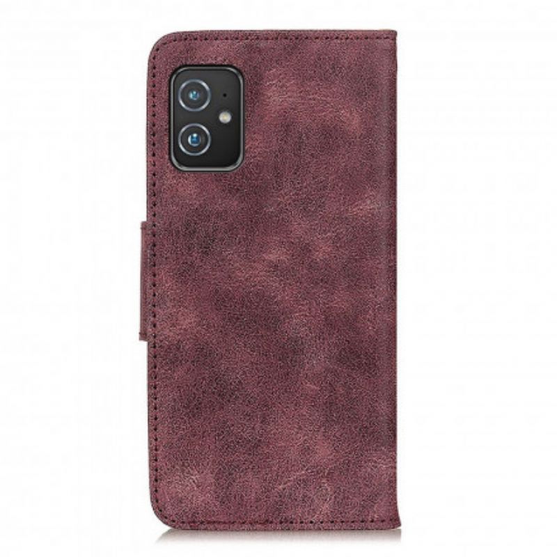 Flip Case Leren Asus Zenfone 8 Omkeerbare Magnetische Sluiting