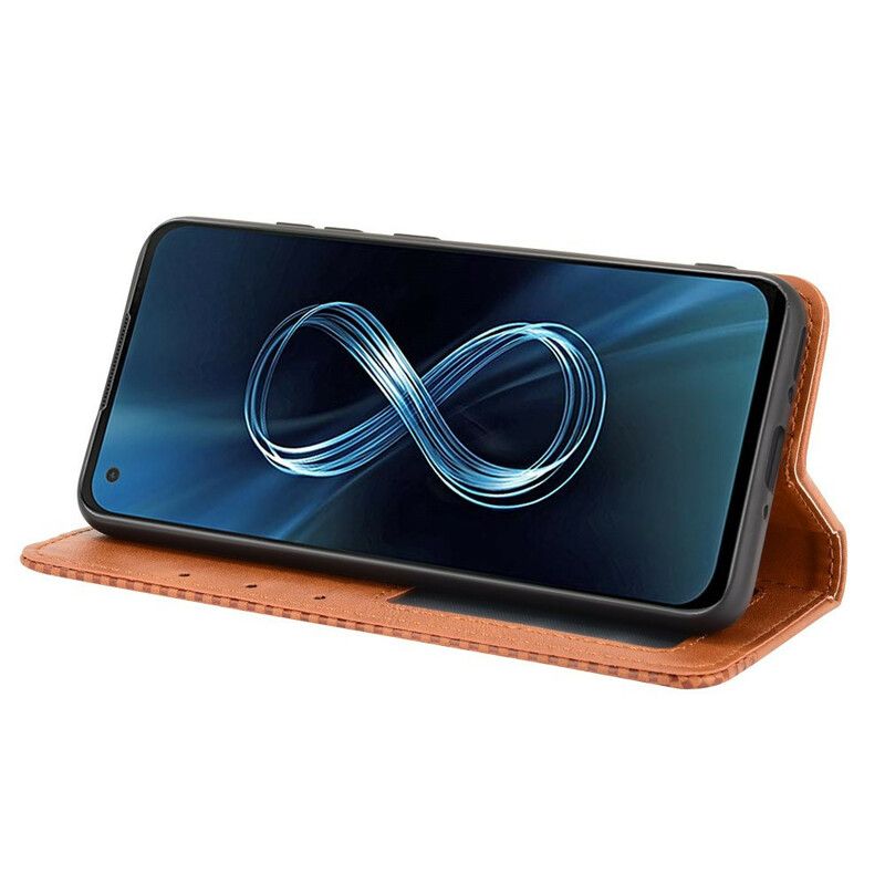 Folio-hoesje Asus Zenfone 8 Gestileerd Vintage Leereffect