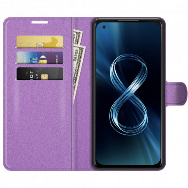 Folio-hoesje Asus Zenfone 8 Telefoonhoesje Klassiek Kunstleer