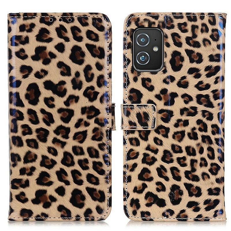 Leren Hoesje Asus Zenfone 8 Eenvoudige Leopard