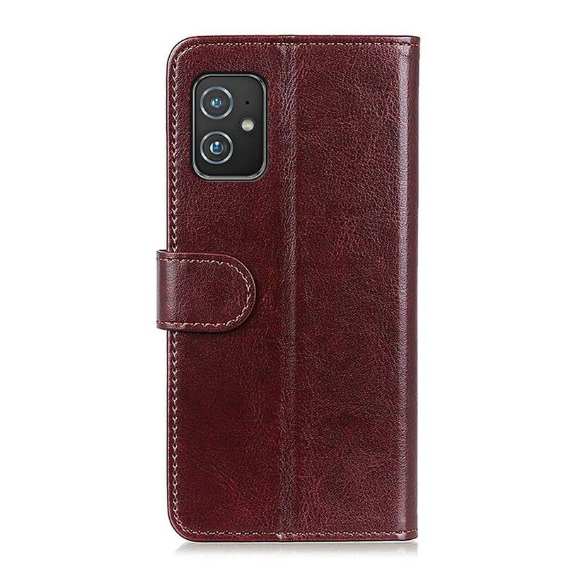 Leren Hoesje Asus Zenfone 8 Kunstleer Finesse Bescherming Hoesje