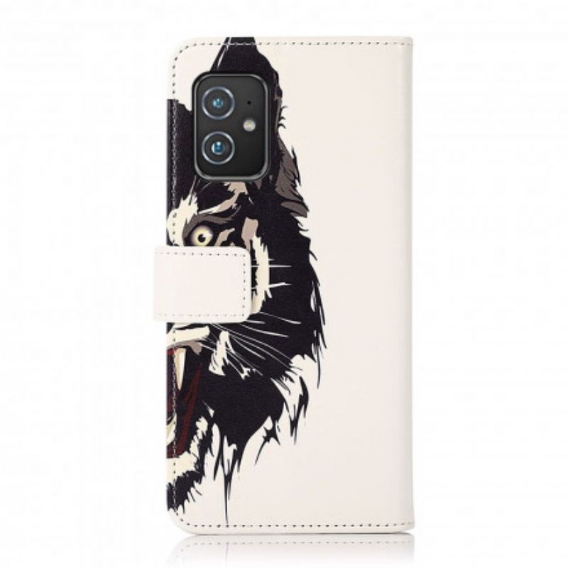 Leren Hoesje Voor Asus Zenfone 8 Fierce Tiger