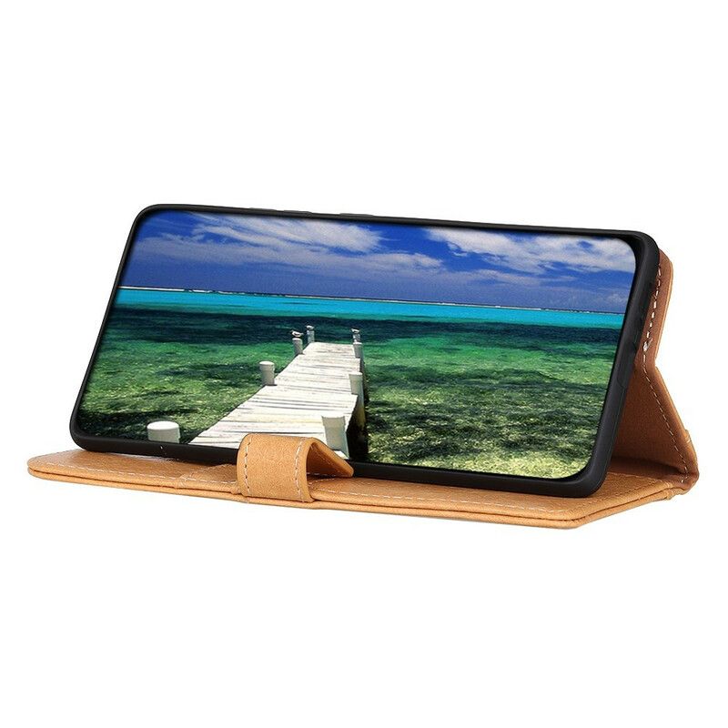 Leren Hoesje Voor Asus Zenfone 8 Kunstleer Neushoorn Stijl